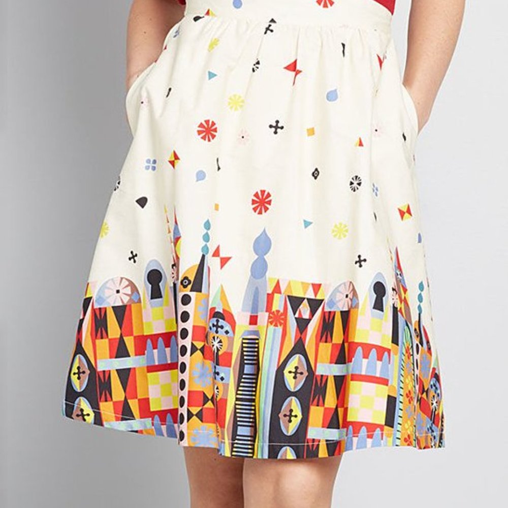 It's a Small World Disneybounding A-Line Skirt with Pockets!